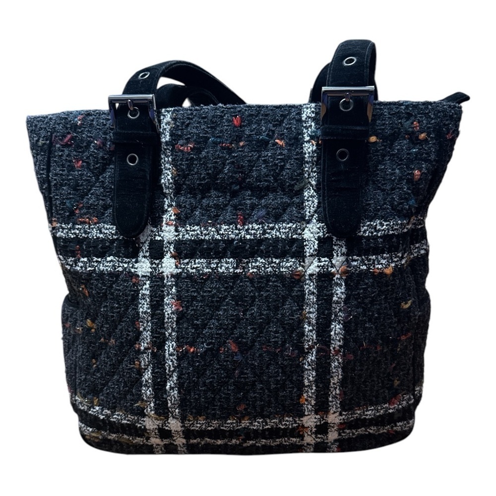 Vera Bradley Black and White Textured Tote Bag